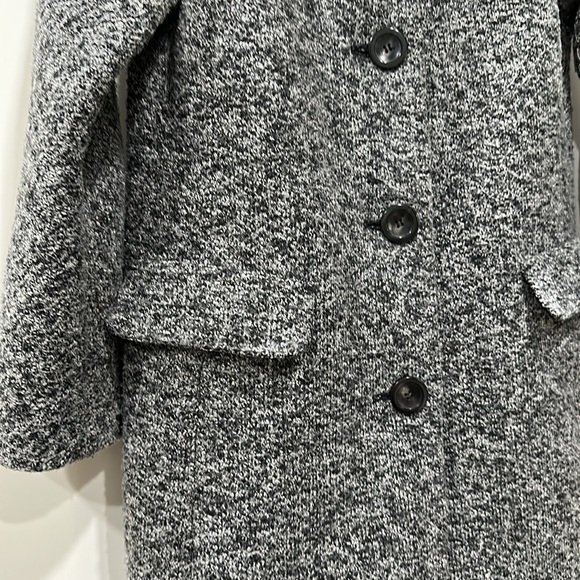 Ann Taylor Coat Womens SP Clay Gray Chesterfield Mid Length Mock Neck - Picture 3 of 7